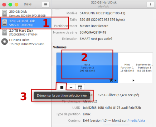 Monter ponctuellement une partition