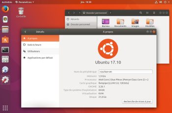 GNOME Shell sur Ubuntu 17.10